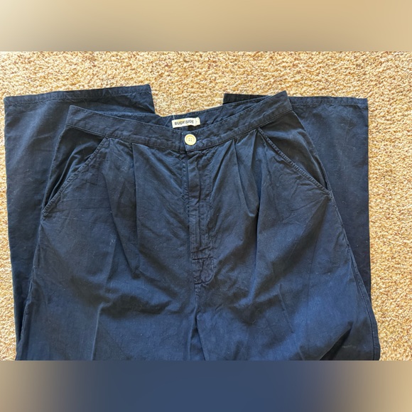 Rudy Jude Pants - Rudy Jude Navy Trousers with Button Detail